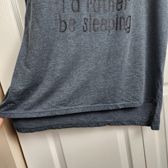 Garfield Pajama T-Shirt Camisole I'd Rather Be Sleeping Cotton Blend Nightgown M - Picture 13 of 14